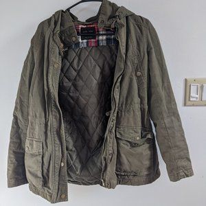 Love Tree desert olive plaid accent jacket